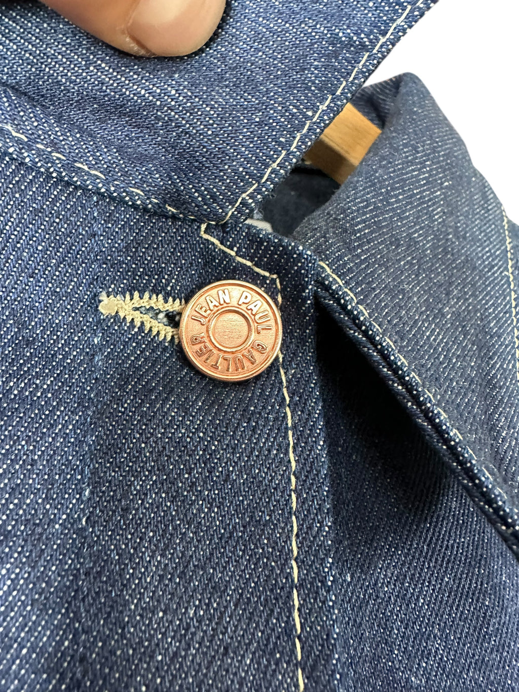 Jean Paul Gaultier giacca in denim crop — foto 8