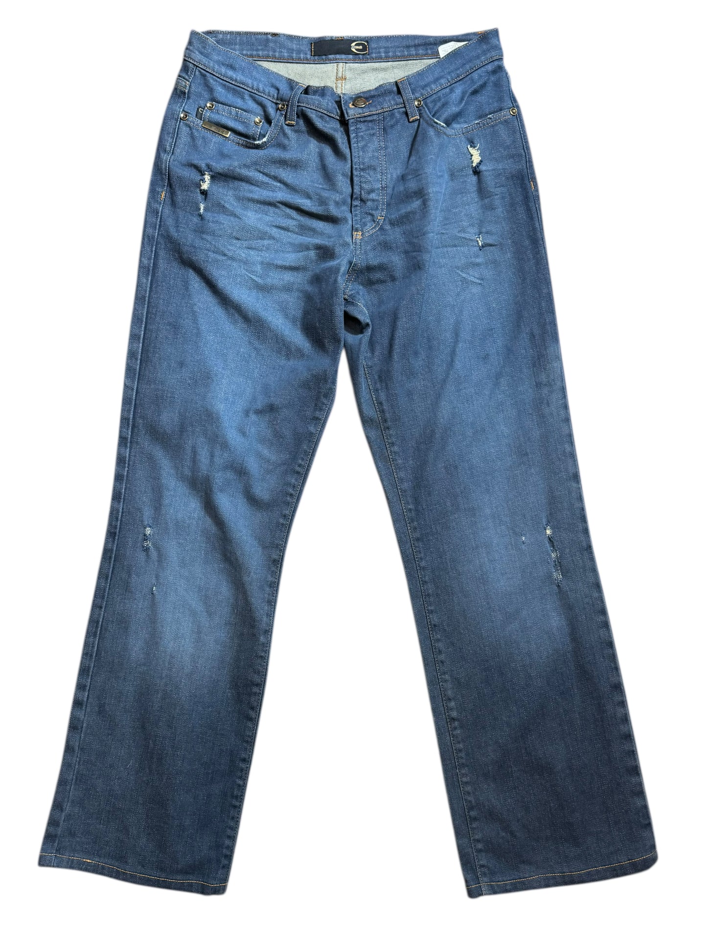 Jeans Just Cavalli uomo blu distressed Made in Italy taglia 33