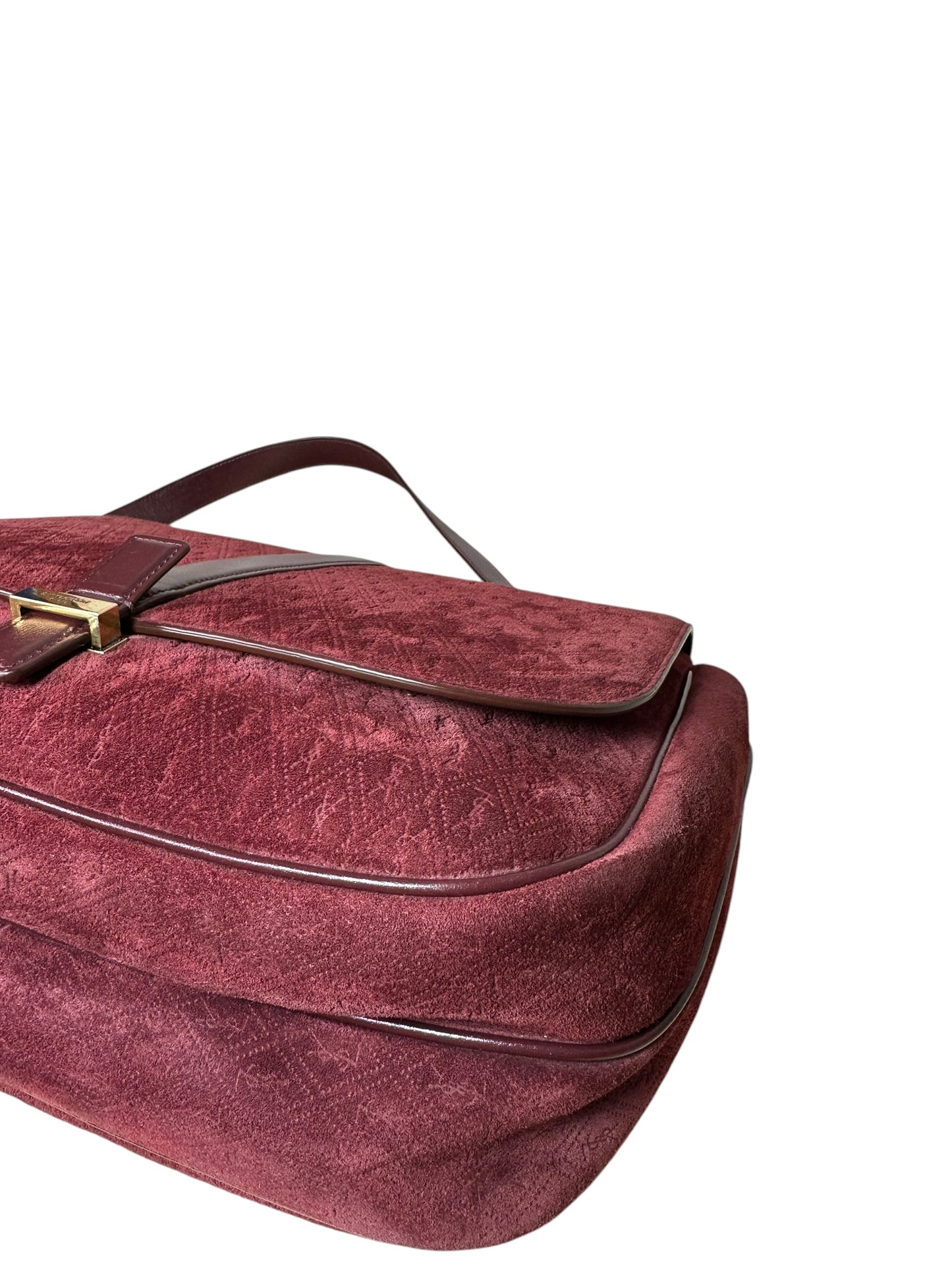 Saint Laurent borsa in suede monogram — foto 15