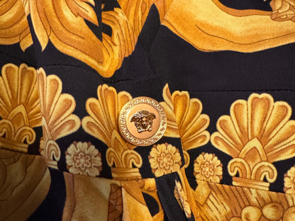 Abito Versace Barocco nero oro Medusa wrap dress tg 36 Made in Italy — foto 5