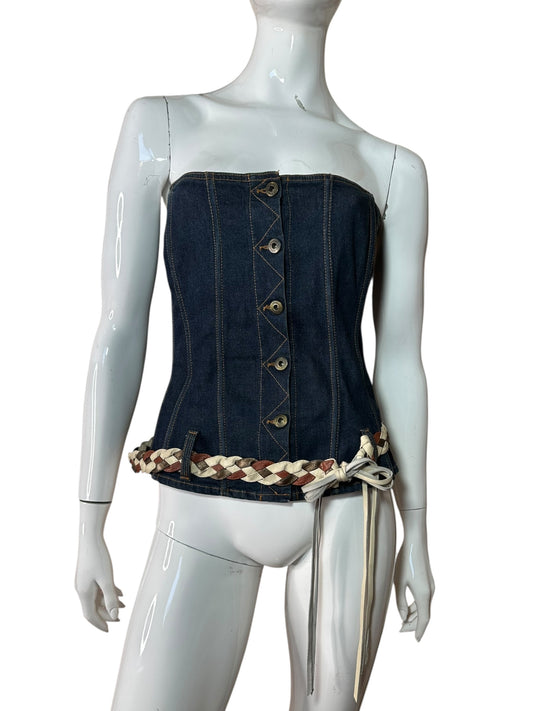 D&G bustier vintage in denim (M)