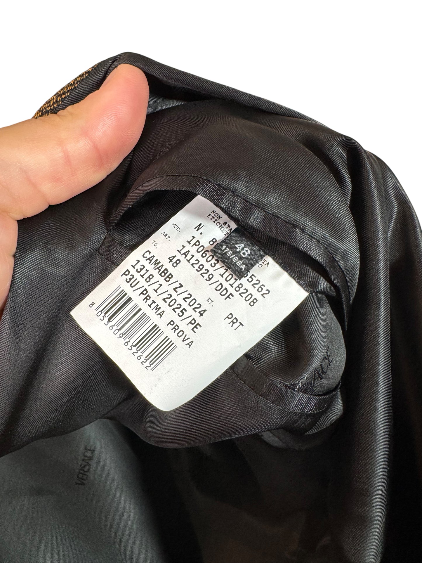 Versace Cappotto Uomo Marrone con Dettagli Medusa Taglia 48 IT – Nuovo.