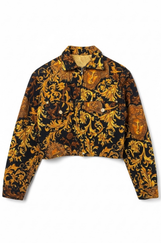 Giacca corta Versace Vintage -  Medusa 100% cotone - Made in Italy