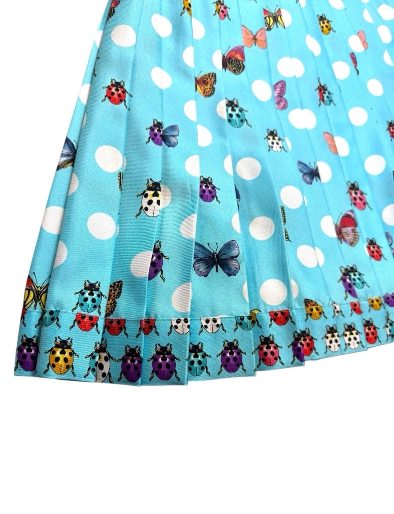 Gonna Versace in Seta con Stampa Coccinelle e Pois — foto 2