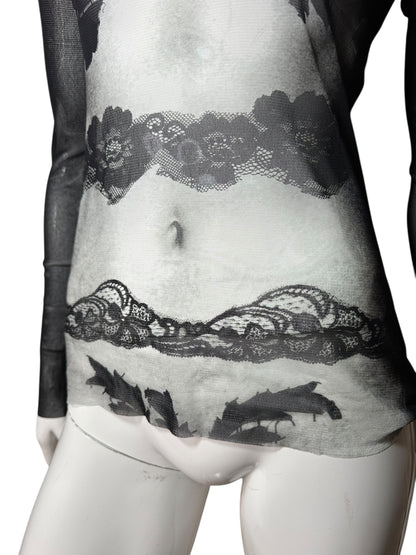 Jean Paul Gaultier top stampato (M)