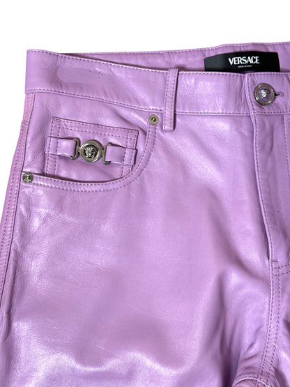 Pantaloni in pelle da uomo Versace - taglia IT 48