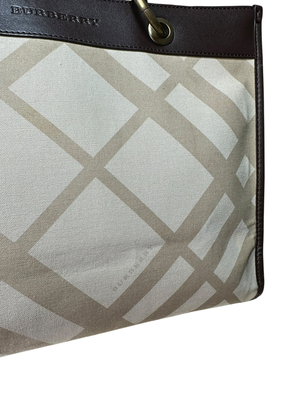 Burberry borsa vintage in tela e pelle — foto 2