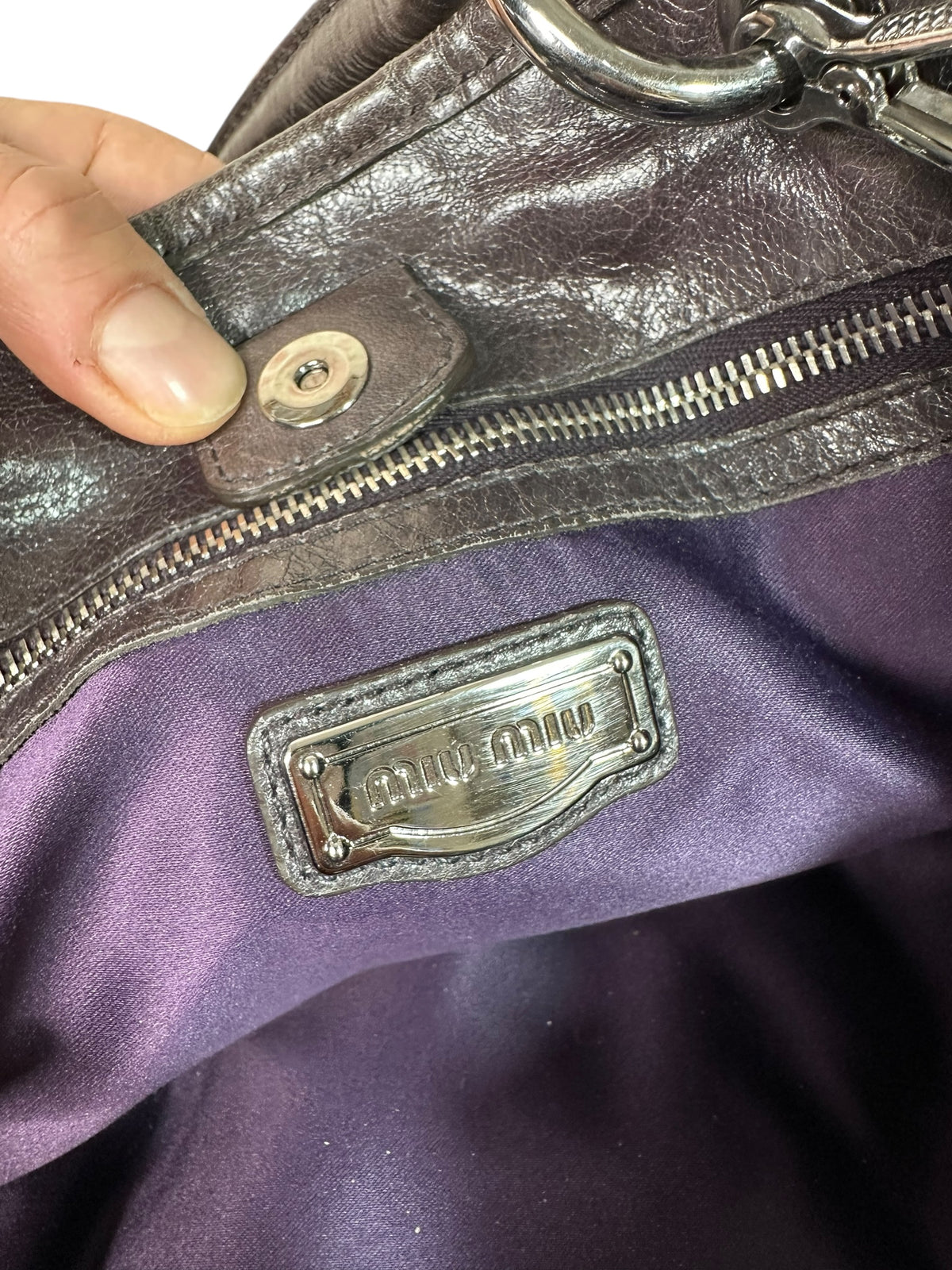 Miu Miu borsa in pelle matelassè — foto 17