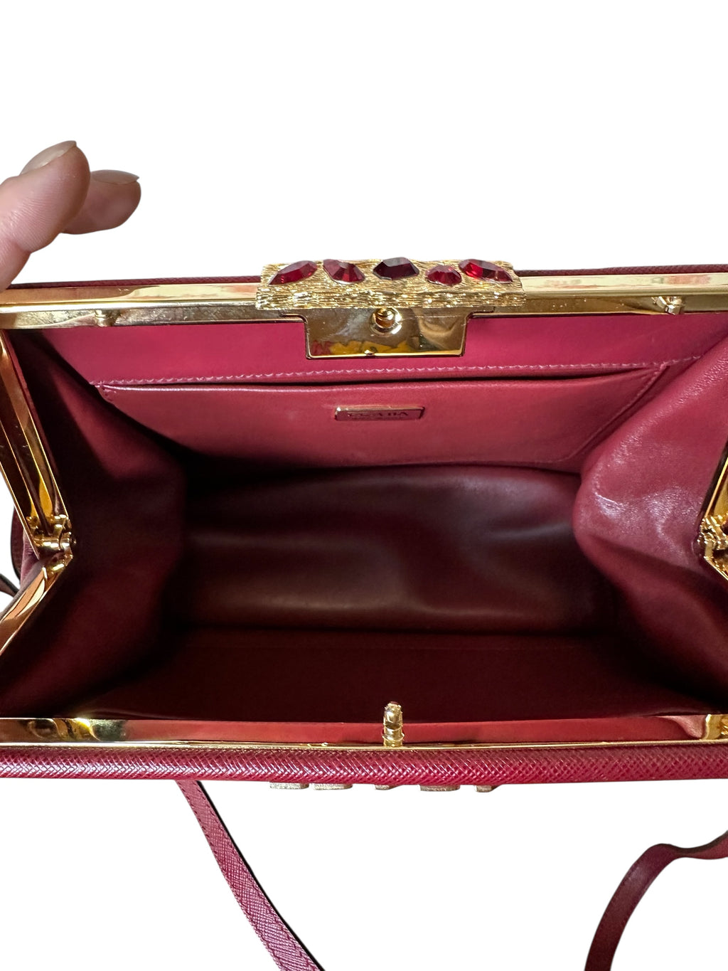 Prada borsa in pelle con frange — foto 18