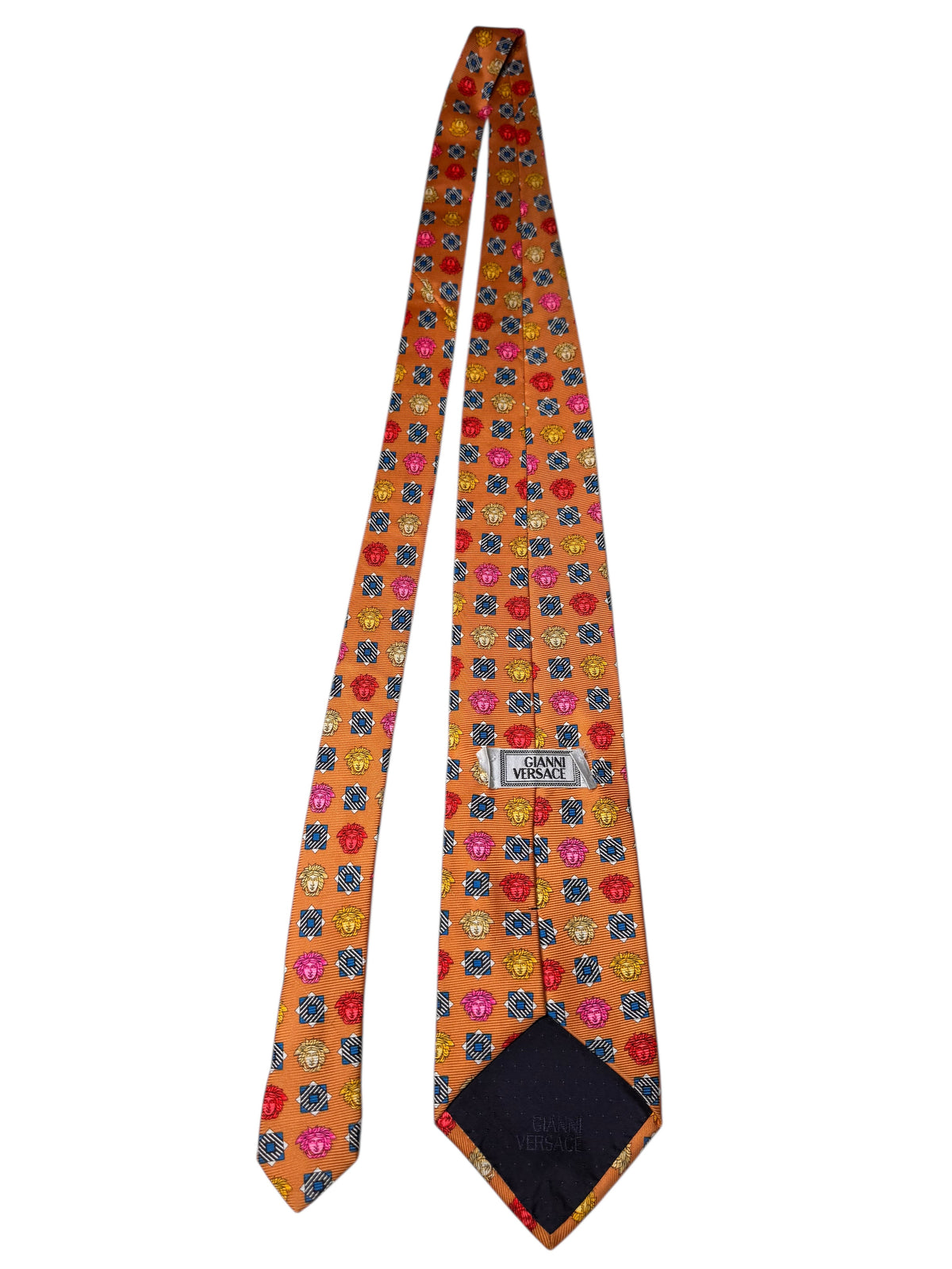 Cravatta Gianni Versace vintage in seta fantasia Medusa multicolor — foto 4
