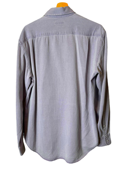Loro Piana Camicia Uomo Cotone Soft Grigio L/XL – Bottoni Madreperla
