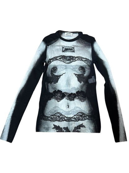Jean Paul Gaultier top stampato (M)