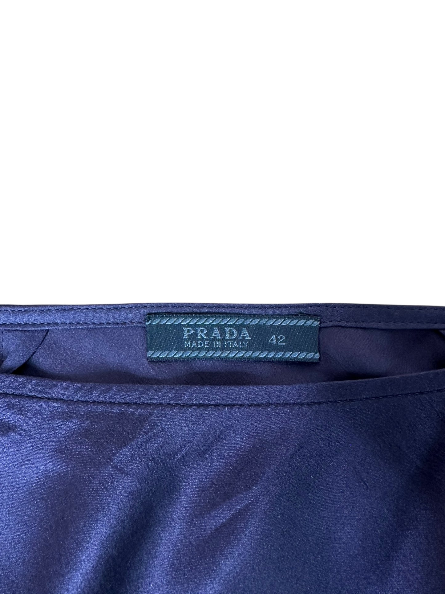 Prada gonna in seta con perline (M)
