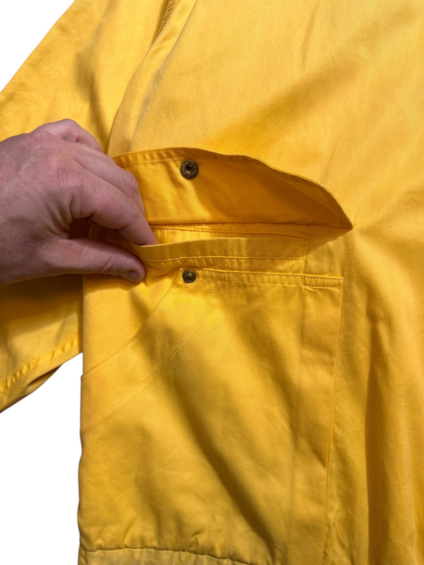 Giacca Valentino Sport gialla uomo vintage Made in Italy 100% cotone