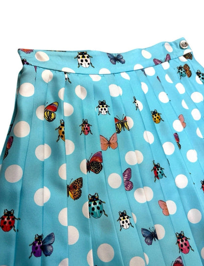 Gonna Versace in Seta con Stampa Coccinelle e Pois — foto 5