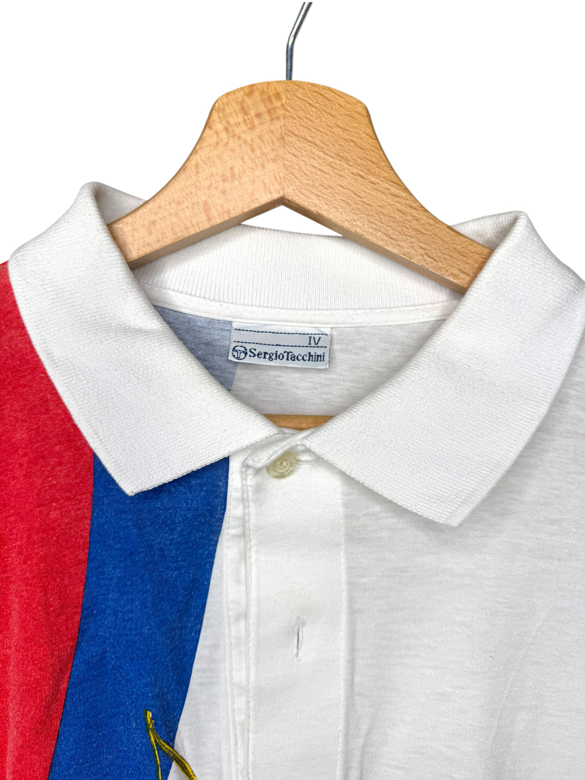 Sergio Tacchini polo vintage anni 80 arciere multicolor taglia M