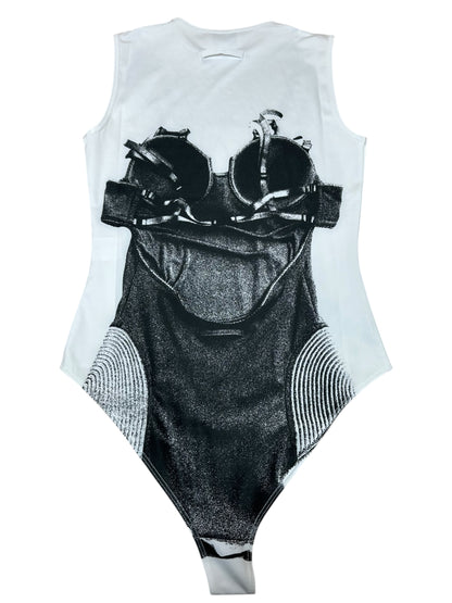Jean Paul Gaultier body stampato (S)