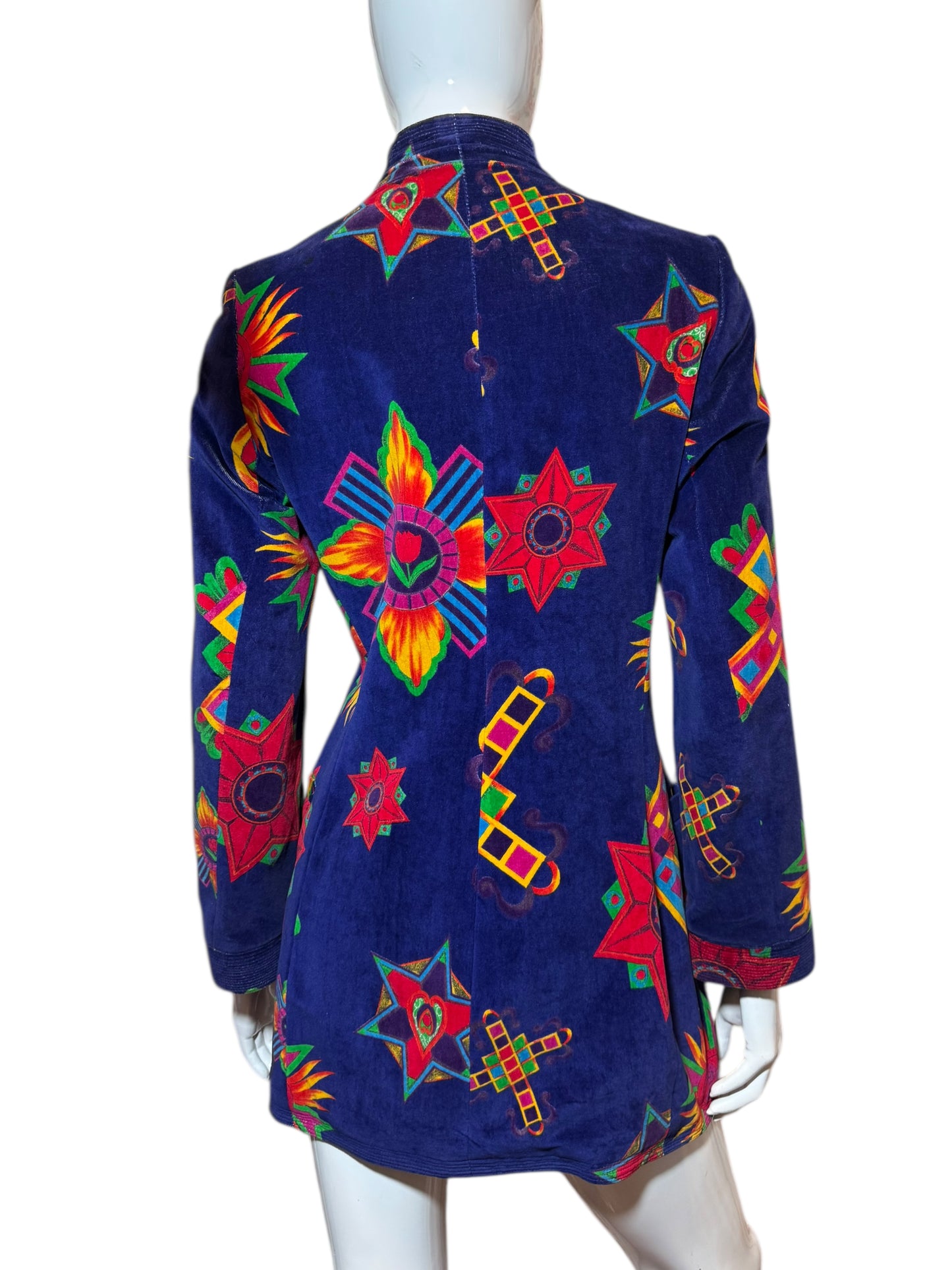 Gianni Versace Versus Giacca Donna Vintage - Velluto Blu - Made in Italy