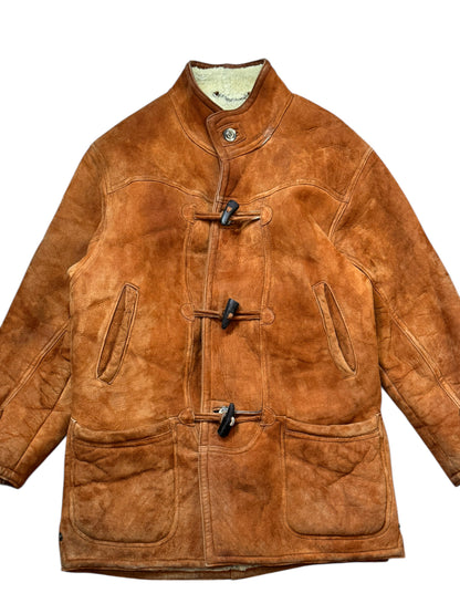 Giorgio Valenti giacca montone shearling vera pelle marrone tg 48 — foto 7