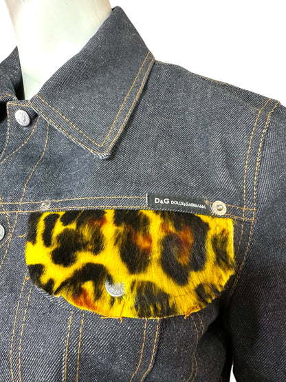 D&G giacca in denim con inserti (S)