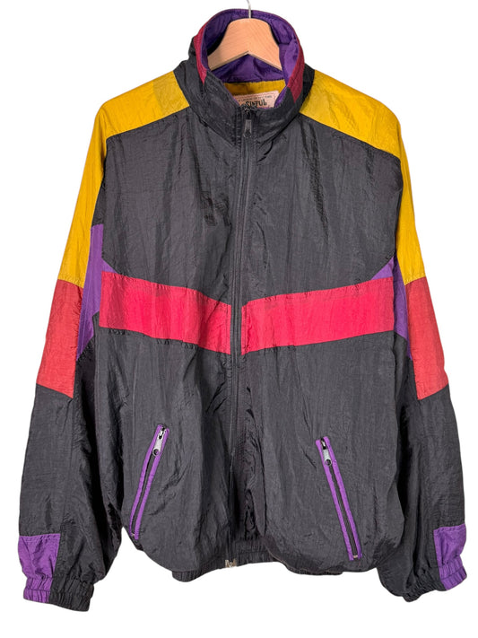 Giacca vintage Sinful color block anni 90 windbreaker taglia L