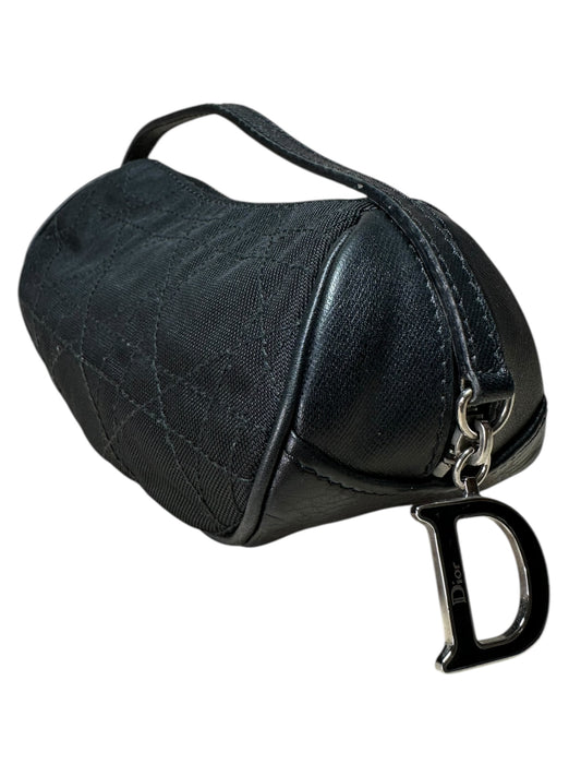 Dior mini borsa vintage in tela e pelle