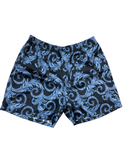 Shorts Versace stampati blu, nuovi con cartellino
