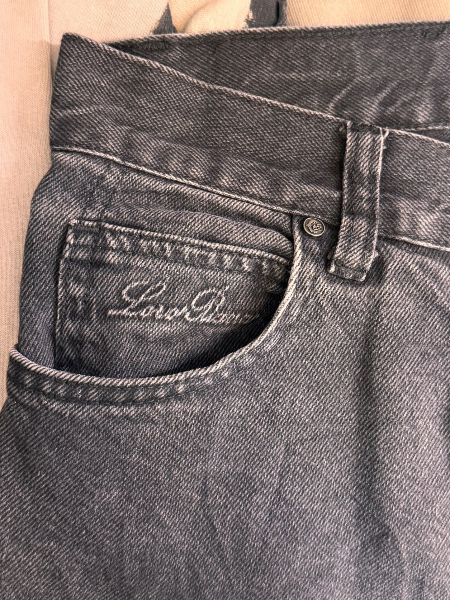Jeans Loro Piana nero denim 100% cotone W30 L32 — foto 11