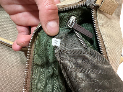 Prada borsa vintage in tela e pelle — foto 13
