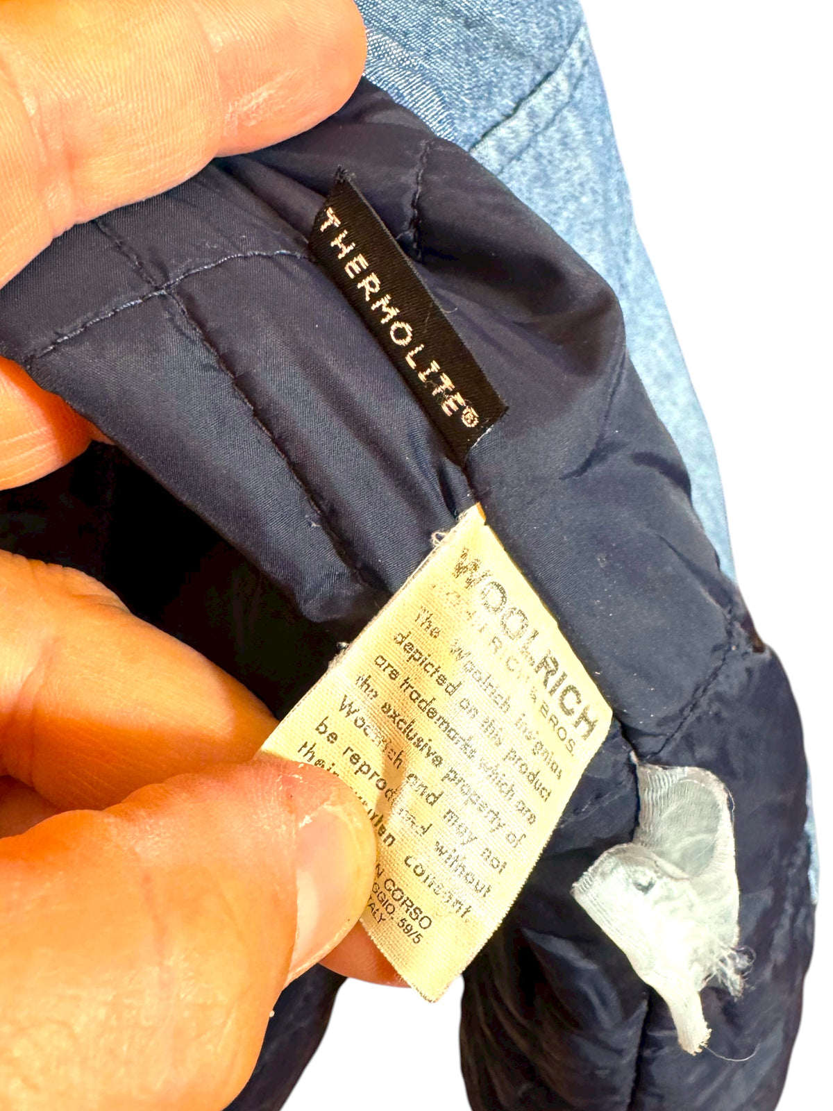 Giacca Woolrich imbottita Thermolite a quadri verde/viola Taglia L — foto 5