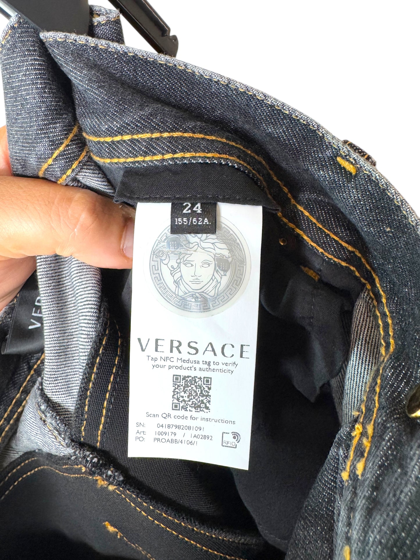 Jeans Leggings VERSACE Donna Tg. 24 Made in Italy - Nuovi