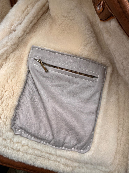 Giacca shearling uomo Arika Firenze vera pelle montone taglia 48