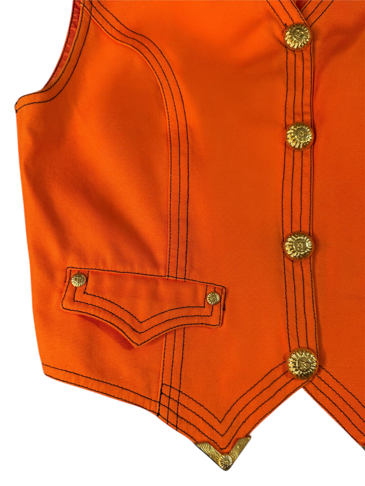 Gilet Versace Sport vintage in cotone bottoni gioiello — foto 4