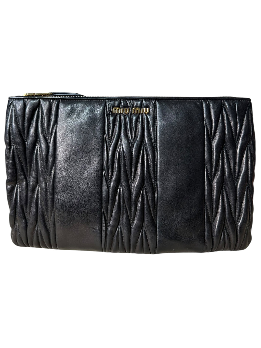 Miu Miu pochette in pelle matelassè
