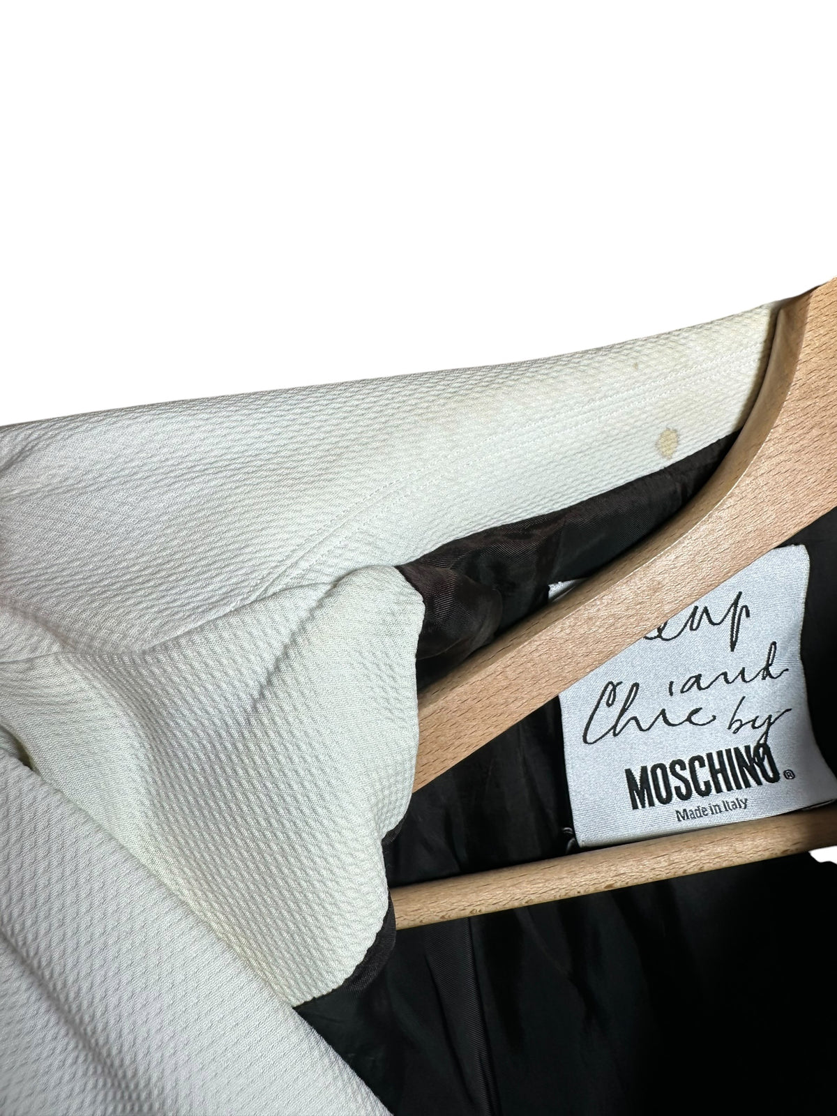 Moschino cheap and chic blazer vichy bianco e nero (M)