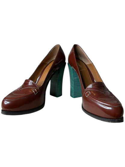 Fendi decolletè vintage in pelle (38)