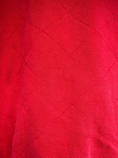 Felpa Hermès Paris vintage rossa trapuntata – Made in France – Taglia L