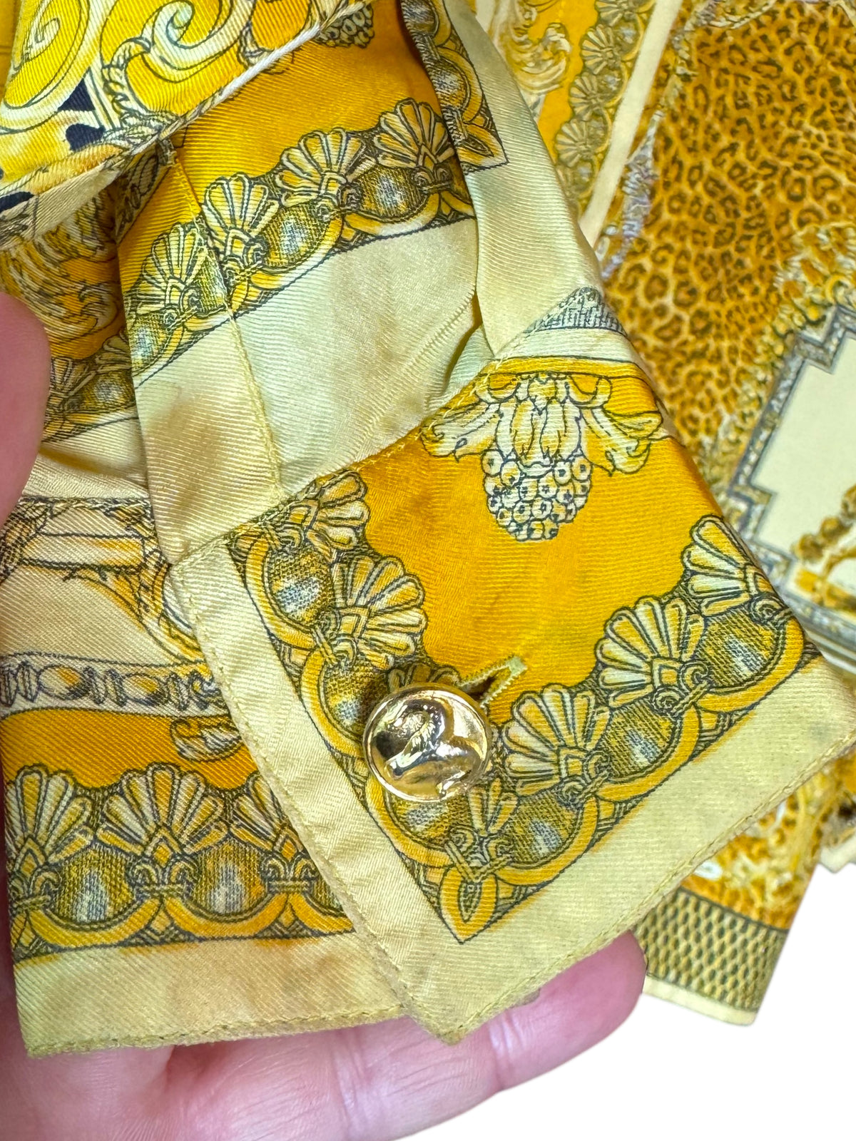 Camicia donna vintage Istante di Gianni Versace – Stampa barocca animalier — foto 10