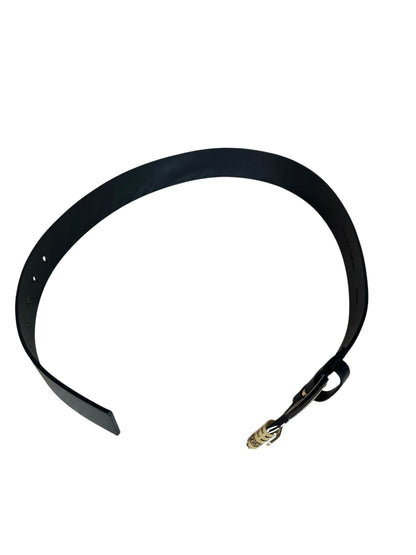 Cintura Versace in pelle con borchie dorate