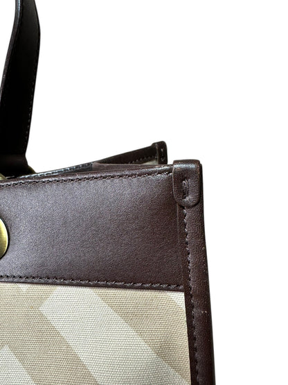 Burberry borsa vintage in tela e pelle
