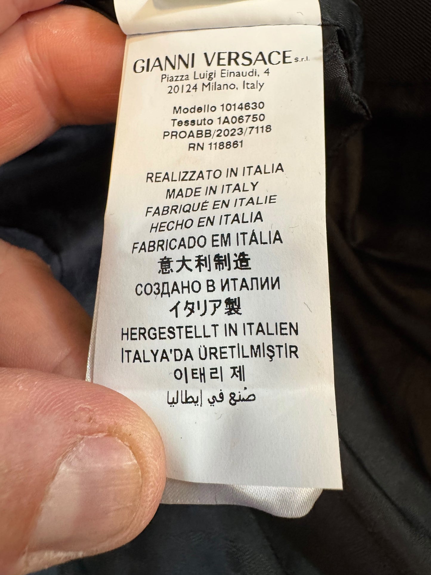 Giacca Versace donna nera in lana vergine bottoni Medusa taglia 38 Made in Italy