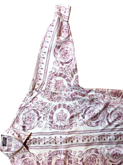 Camicia vintage Gianni Versace donna anni 90 stampa barocca rosa