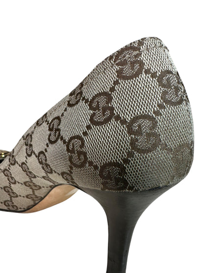 Gucci decolletè vintage in tela GG (41)