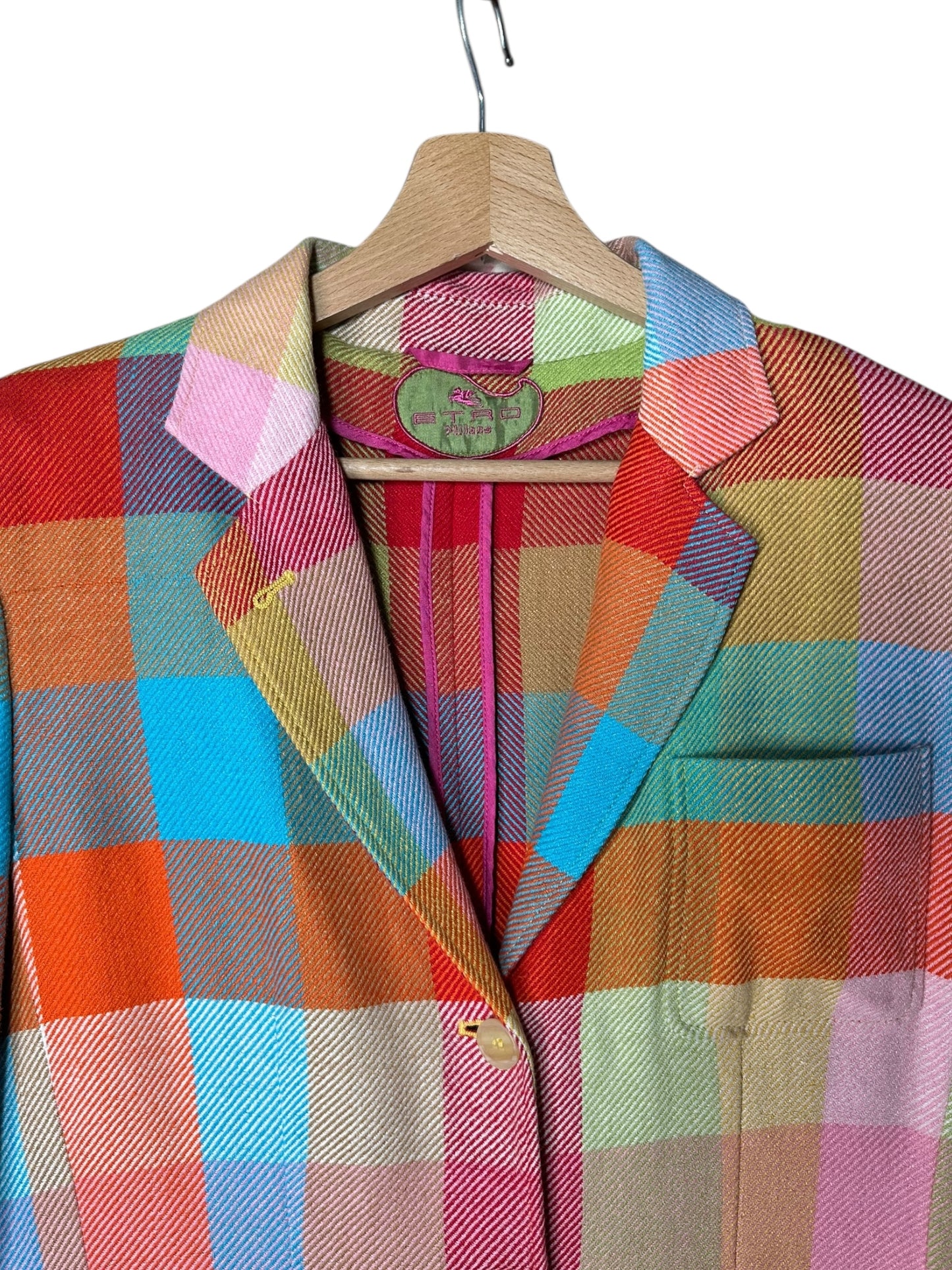 Etro blazer vintage a quadri