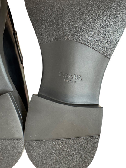 Prada mocassini in Pelle Spazzolata Nera Uomo - Taglia 9.5 UK (43,5 EU)