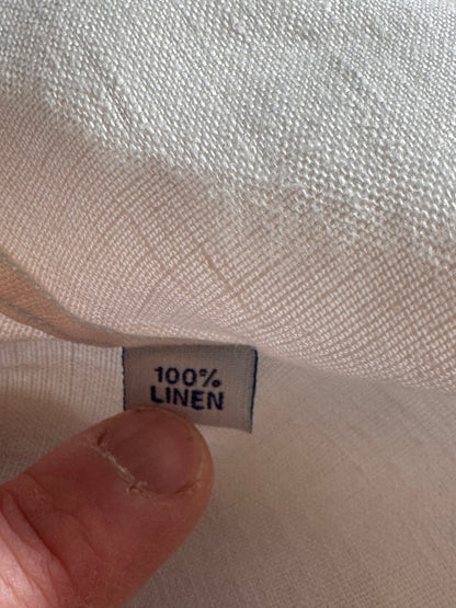 Camicia Barbour uomo XL in lino 100% bianca Made in Portugal