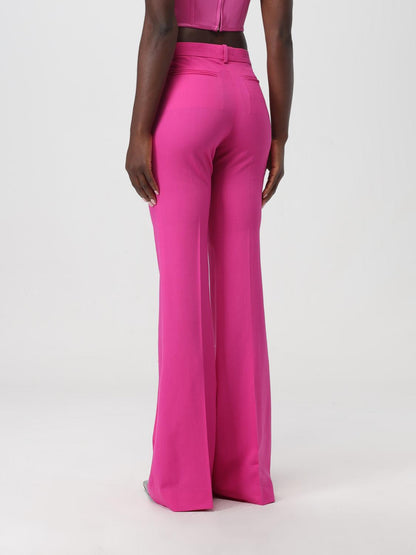 Versace pantaloni flare rosa Medusa lana vergine Made in Italy - taglia 40