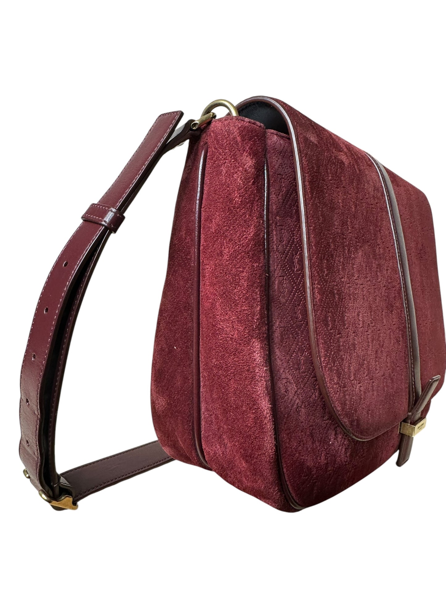 Saint Laurent borsa in suede monogram — foto 7