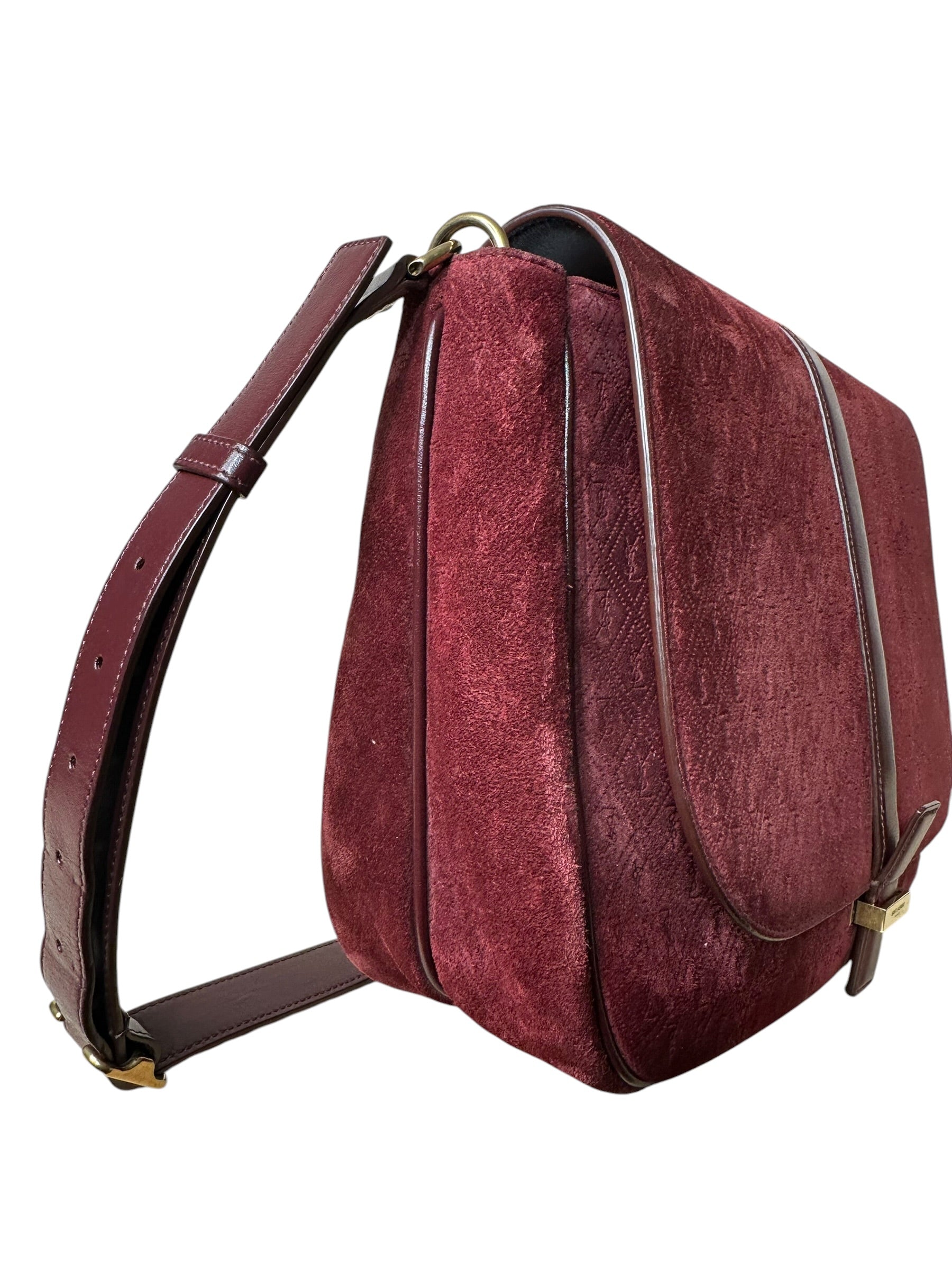 Saint Laurent borsa in suede monogram — foto 7
