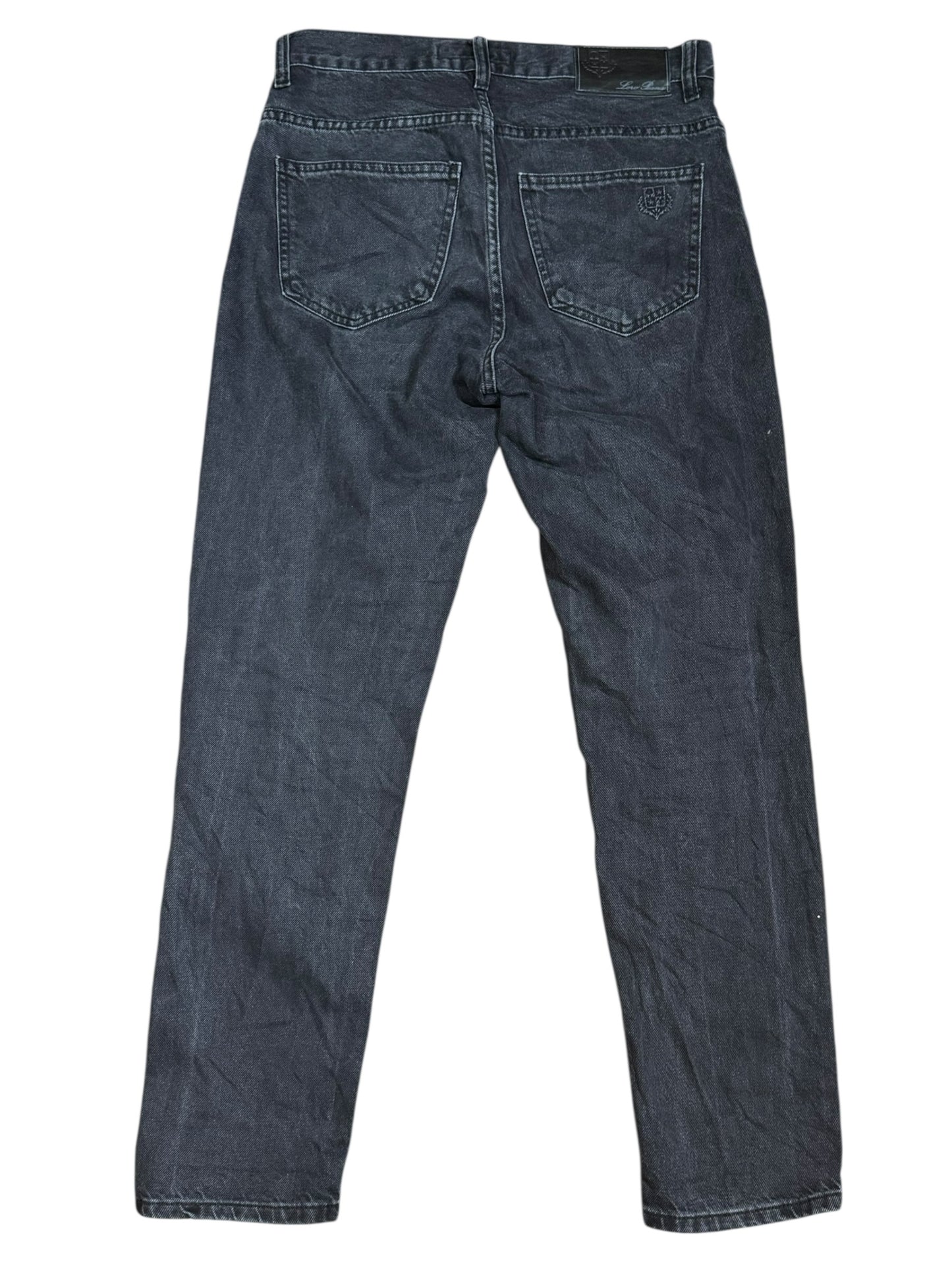 Jeans Loro Piana nero denim 100% cotone W30 L32 — foto 6